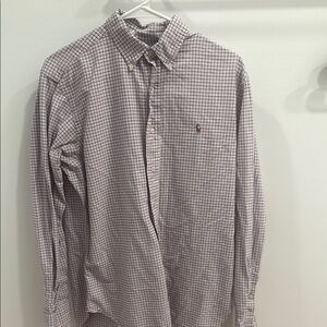 Polo by Ralph Lauren Blue and White Casual Button Down Shirt